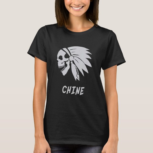 Chine Native American Indian Born Freedom Evil Sku T-Shirt (Vorderseite)
