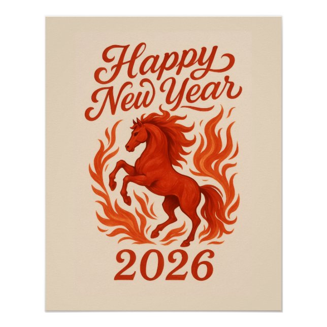 Chinese 2026 Fiery Horse Poster (Vorderseite)