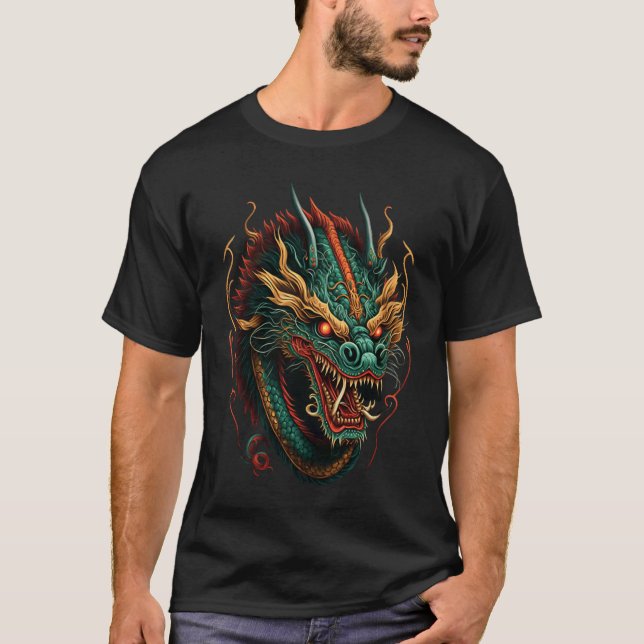Chinese Asian Culture Dragon Japanese  2 T-Shirt (Vorderseite)