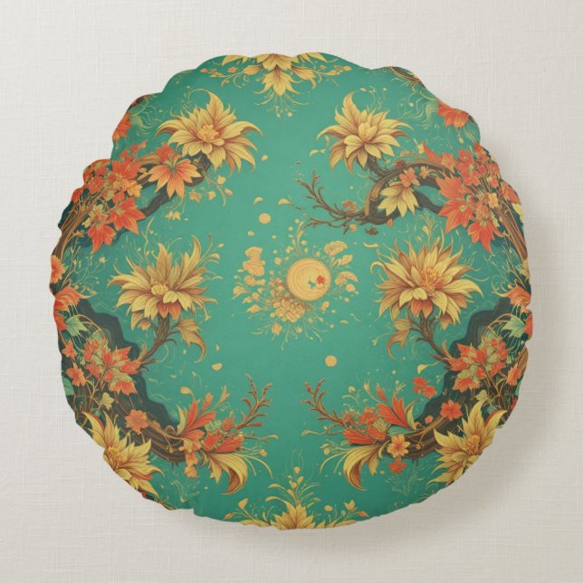 chinese background round pillow rundes kissen (Vorderseite)