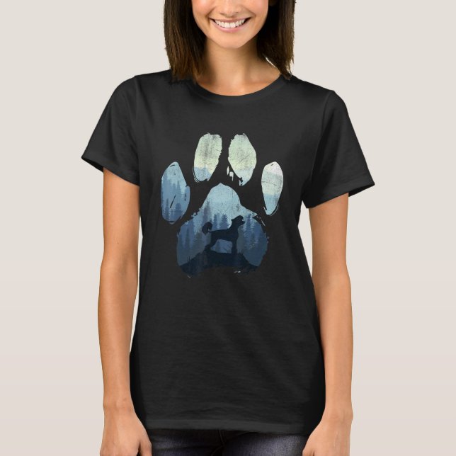 Chinese Crested Dog Paw Mom Dad Mountains T-Shirt (Vorderseite)