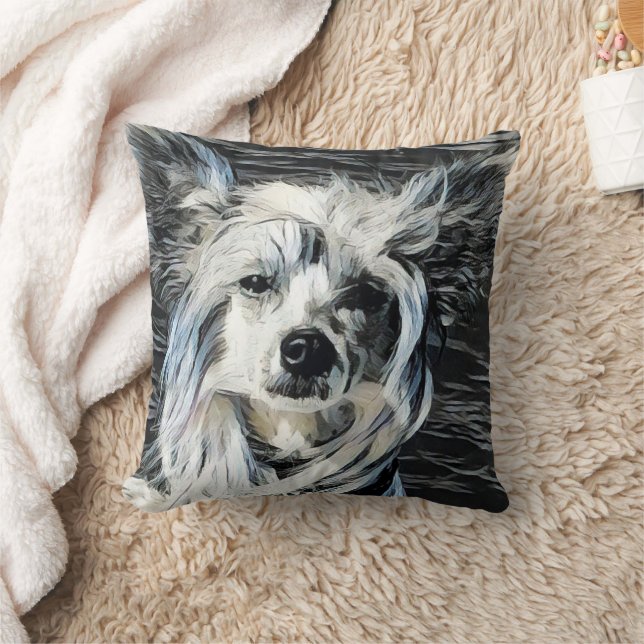 Chinese Crested Kissen (Decke)