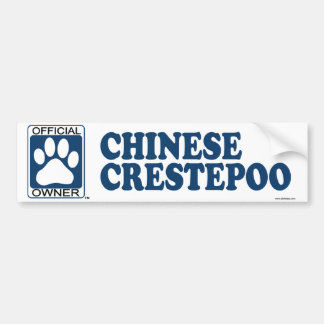 Chinese Crestepoo Blau Autoaufkleber