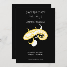 Chinese Dragon Art – Mandala Paisley Boho Poster Save The Date