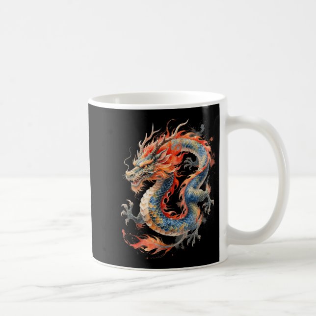Chinese Dragon Asian Mythology Zodiac  Kaffeetasse (Rechts)
