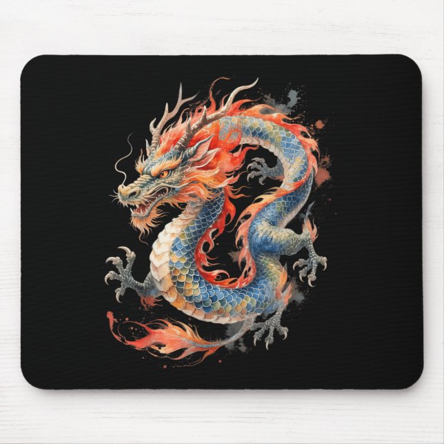 Chinese Dragon Asian Mythology Zodiac  Mousepad (Vorne)