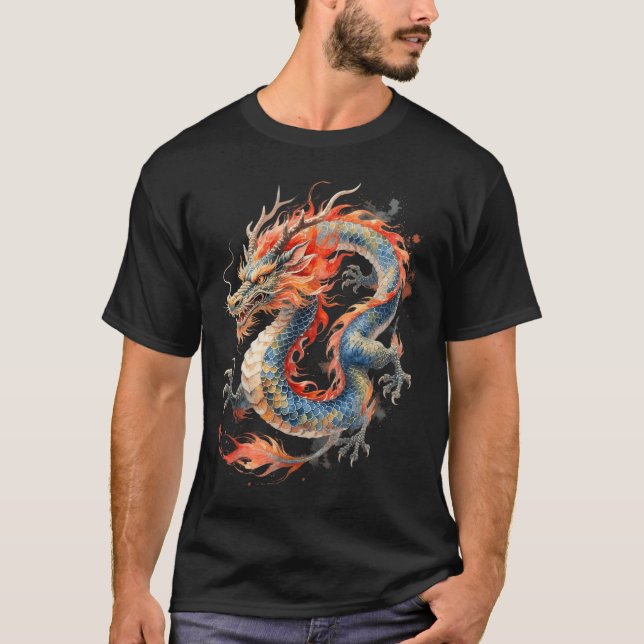 Chinese Dragon Asian Mythology Zodiac  T-Shirt (Vorderseite)