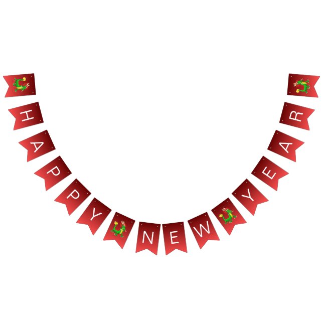 Chinese dragon for New Year's party Wimpelkette (Alle)