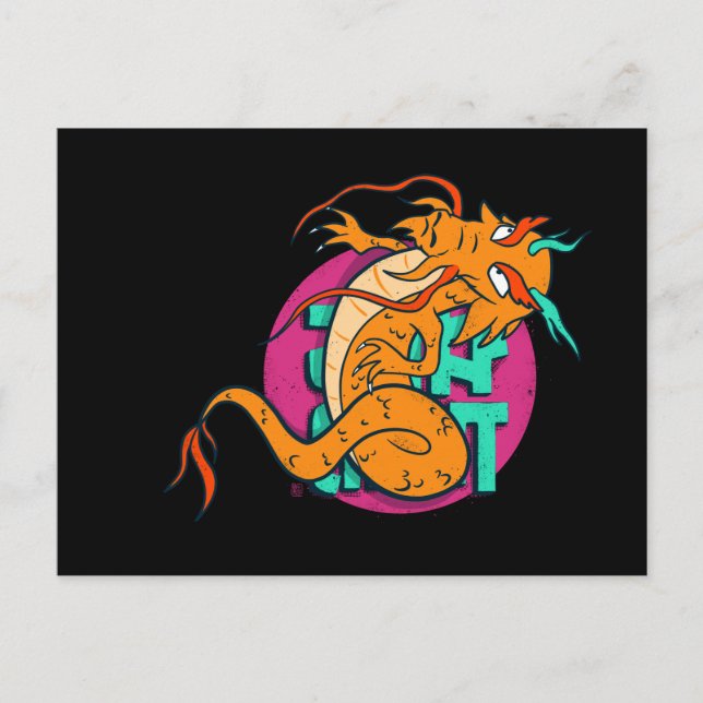 Chinese Dragon Long Asian Style Street Wear Postkarte (Vorderseite)