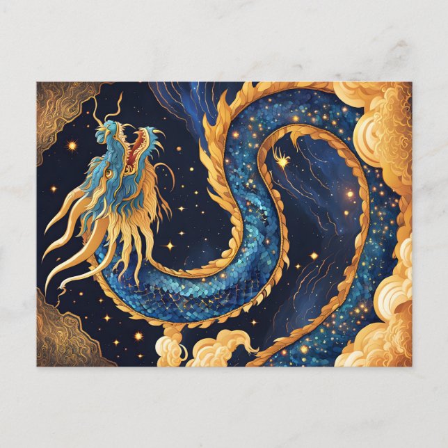 chinese dragon postcard postkarte (Vorderseite)