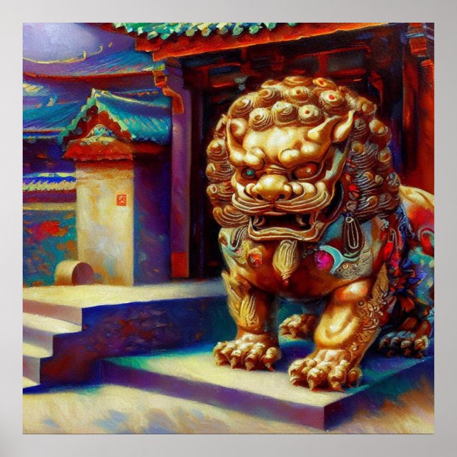 Chinese Foo Lion (8) Poster (Vorne)