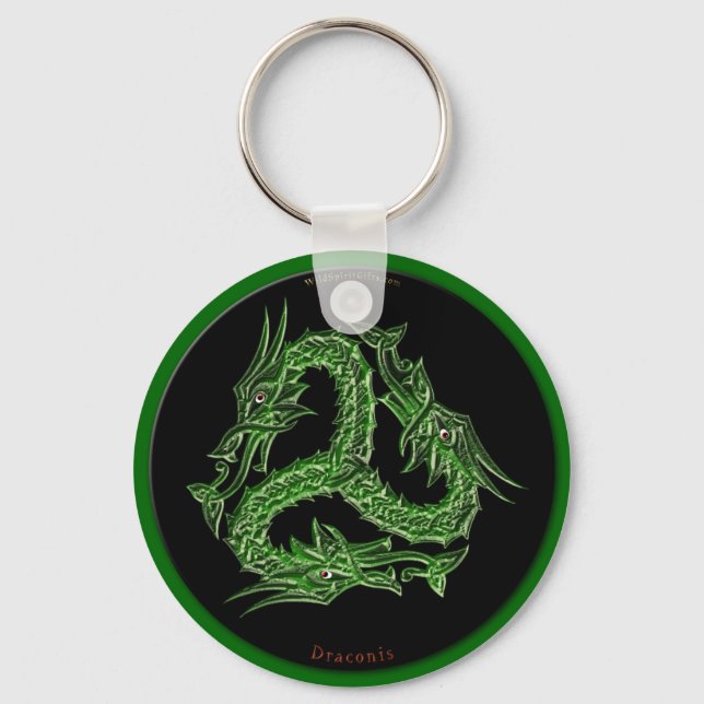 CHINESE GREEN DRAGON Design Schlüsselanhänger (Vorderseite)