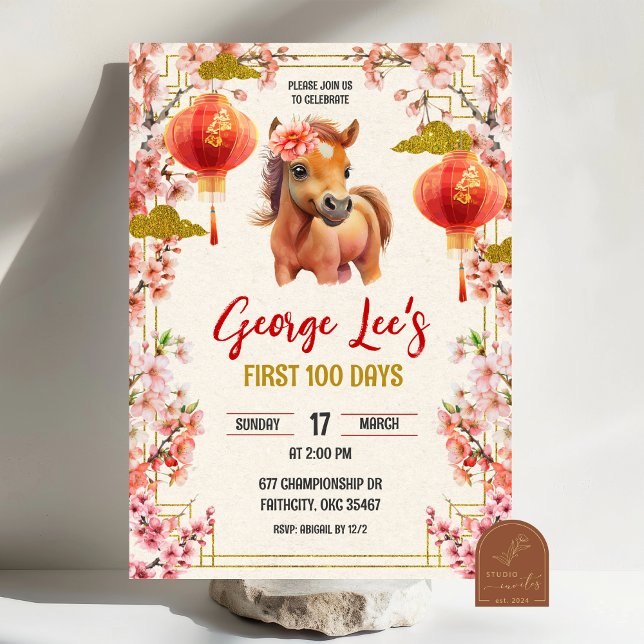 Chinese Horse Zodiac 2026 First 100 Days Einladung (Von Creator hochgeladen)