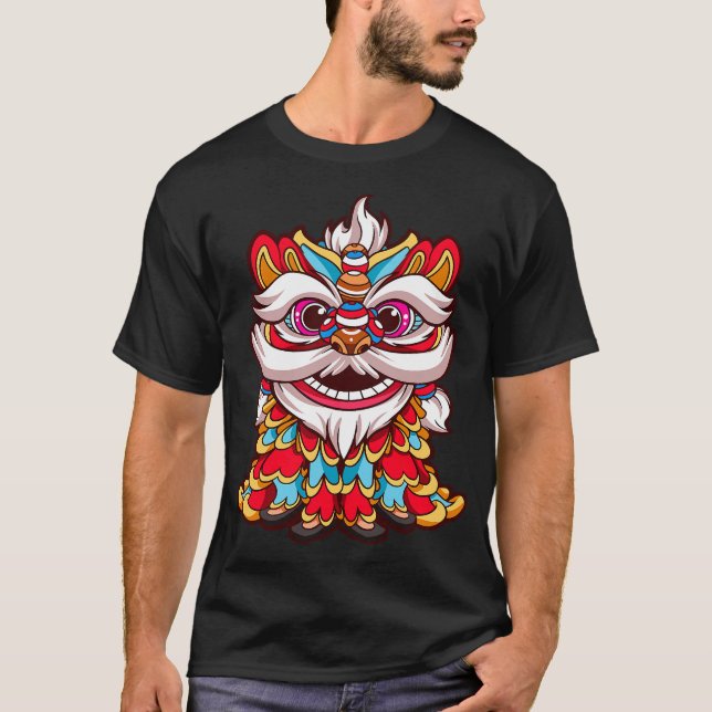 Chinese Lion Dance to Shirt_ Chinese Lion t Shirt_ T-Shirt (Vorderseite)