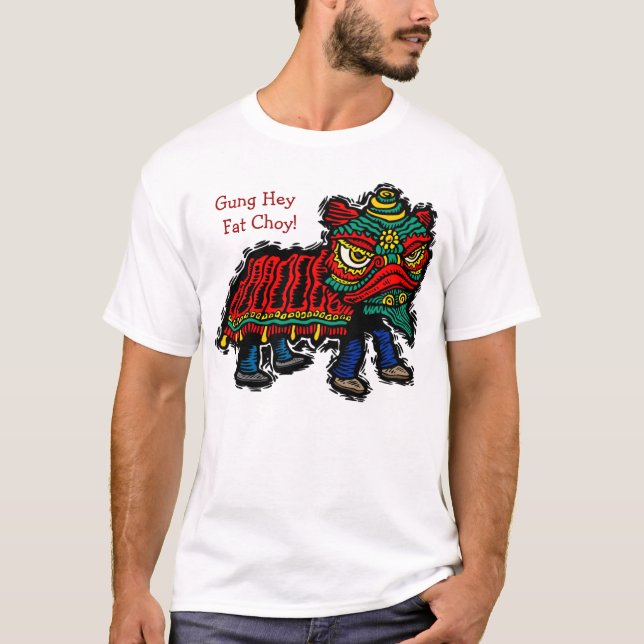Chinese Lion Dancer T - Shirt (Vorderseite)