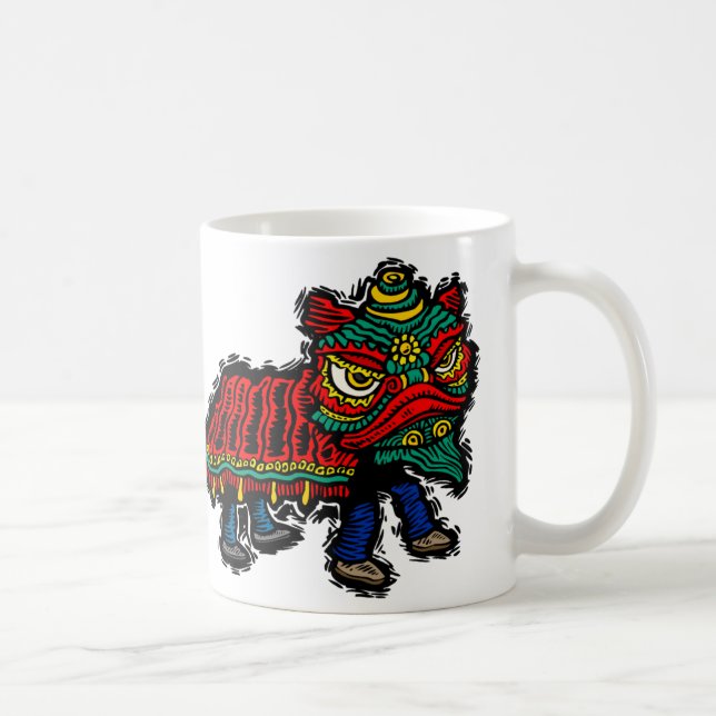 Chinese Lion Dancer Tasse (Rechts)