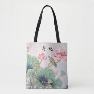 Chinese Lotus, das Tole Tasche malt