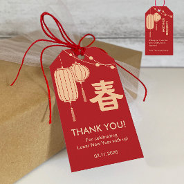 Chinese/Lunar New Year lantern Gift Tag Geschenkanhänger