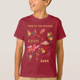Chinese Lunar New Year of the Dragon Red T-Shirt