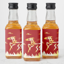 Chinese Lunar New Year of the Horse 2026 4724 Fire Alkoholflaschenetikett