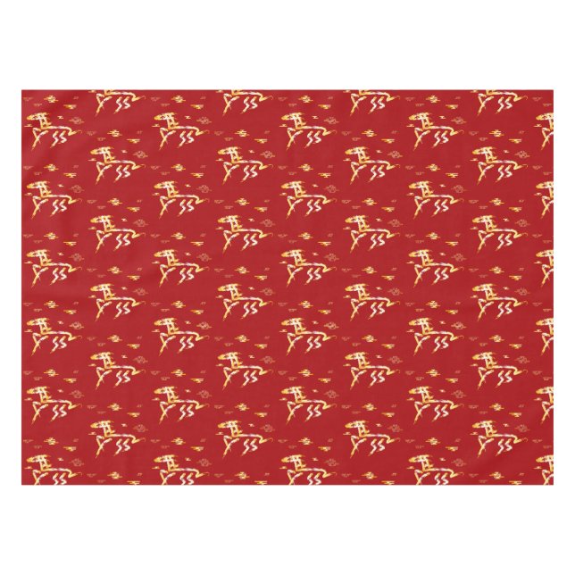 Chinese Lunar New Year of the Horse 2026 4724 Fire Tischdecke (Vorderseite (Horizontal))