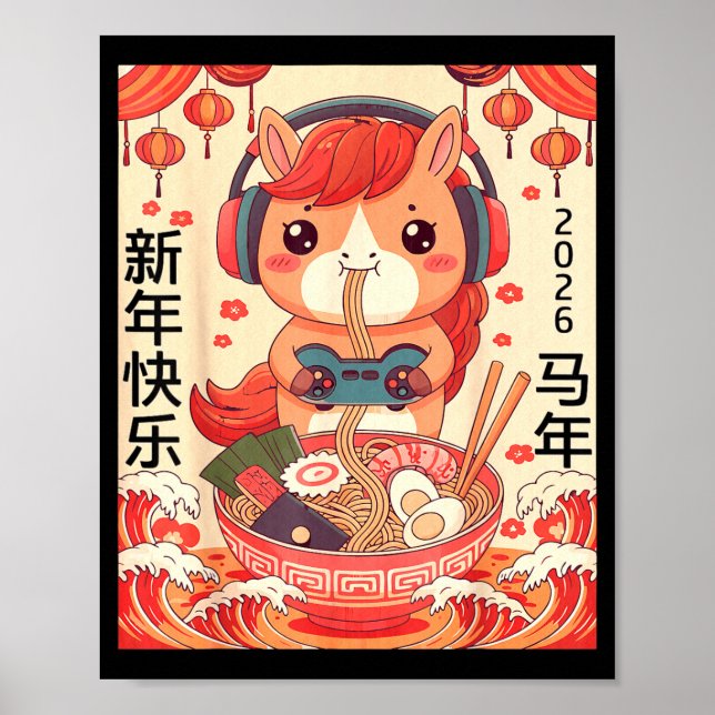 Chinese Lunar New Year Of The Horse 2026 Ramen Noo Poster (Vorne)