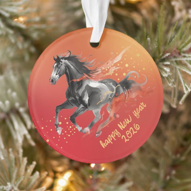 Chinese New Year 2026 Horse Ink New Year  Ornament (Baum)