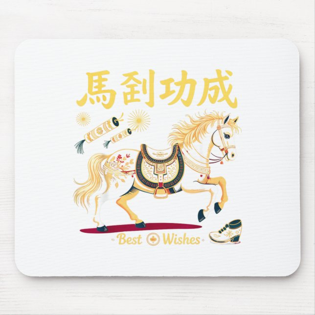 Chinese New Year 2026 Horse Red Lunar New Year Of  Mousepad (Vorne)