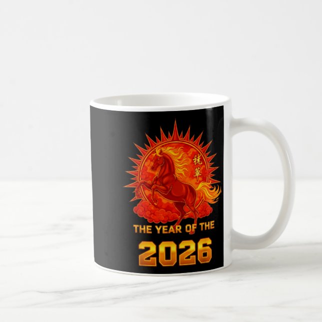 Chinese New Year 2026 Of The Fire Horse Men Women  Kaffeetasse (Rechts)