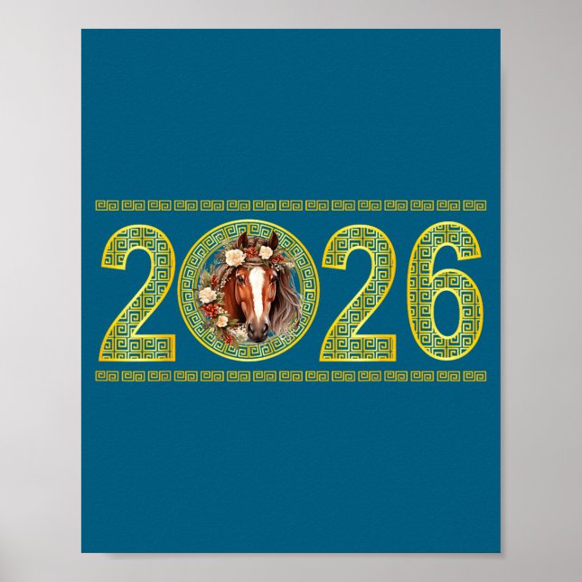 Chinese New Year 2026 Of The Horse Lunar New Year  Poster (Vorne)