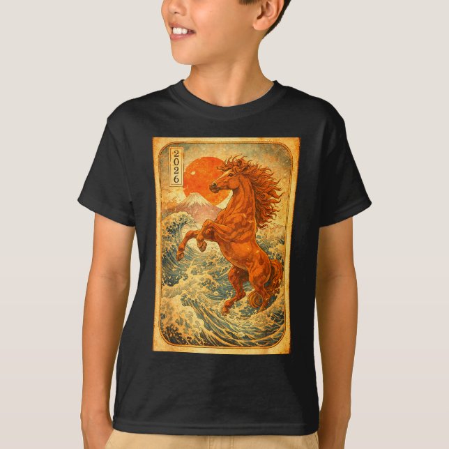 Chinese New Year 2026 Of The Horse Lunar New Year  T-Shirt (Vorderseite)