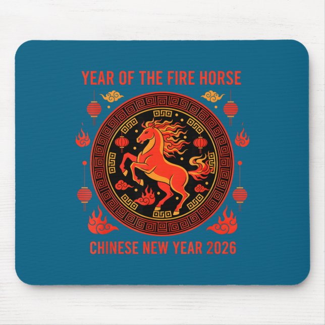 Chinese New Year 2026 Year Of The Fire Horse  Mousepad (Vorne)