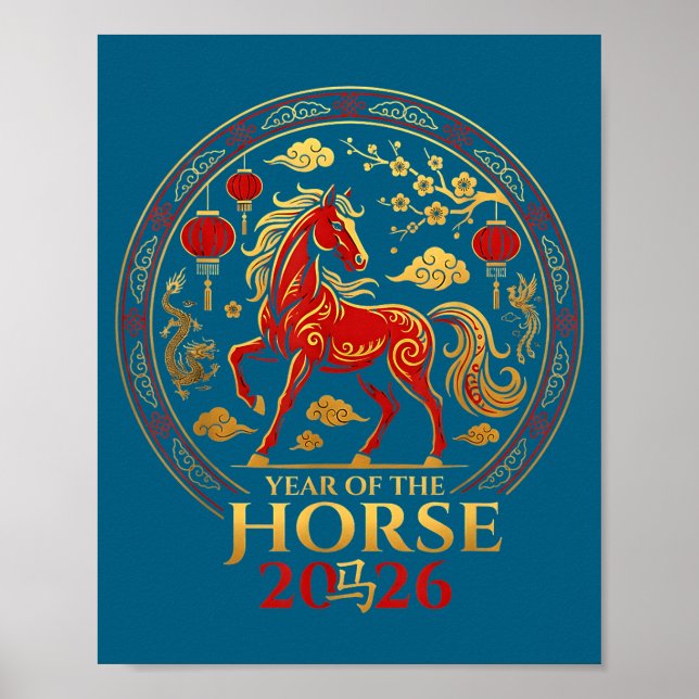 Chinese New Year 2026 Year Of The Horse 4  Poster (Vorne)