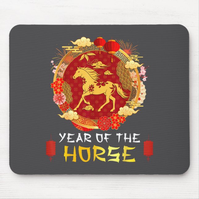 Chinese New Year 2026 Year Of The Horse Chinese Zo Mousepad (Vorne)