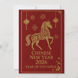 Chinese New Year 2026 - Year of the Horse Feiertagskarte