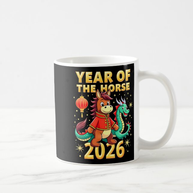 Chinese New Year 2026 Year Of The Horse  Kaffeetasse (Rechts)