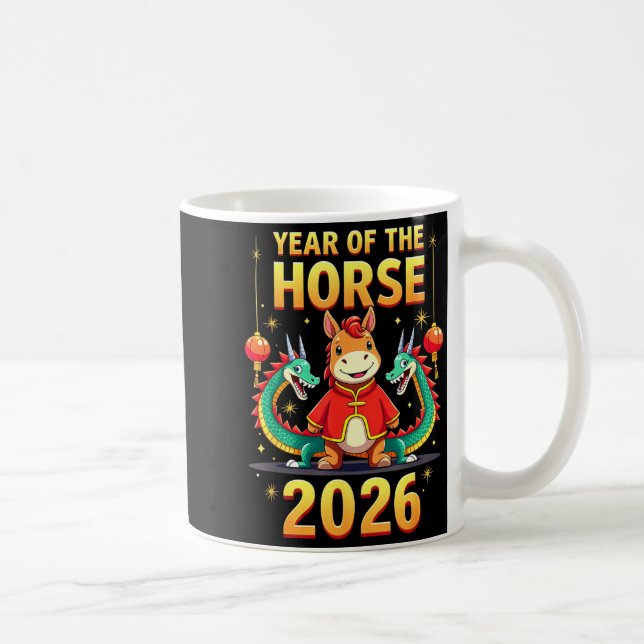 Chinese New Year 2026 Year Of The Horse  Kaffeetasse (Rechts)