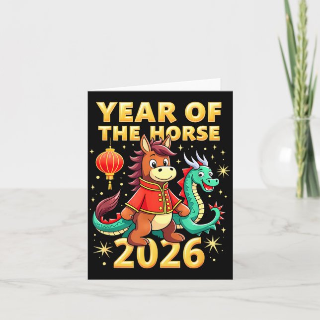 Chinese New Year 2026 Year Of The Horse  Karte (Vorderseite)
