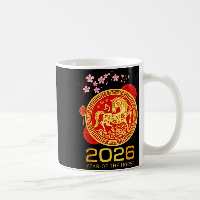 Chinese New Year 2026 Year Of The Horse Lunar New  Kaffeetasse (Rechts)