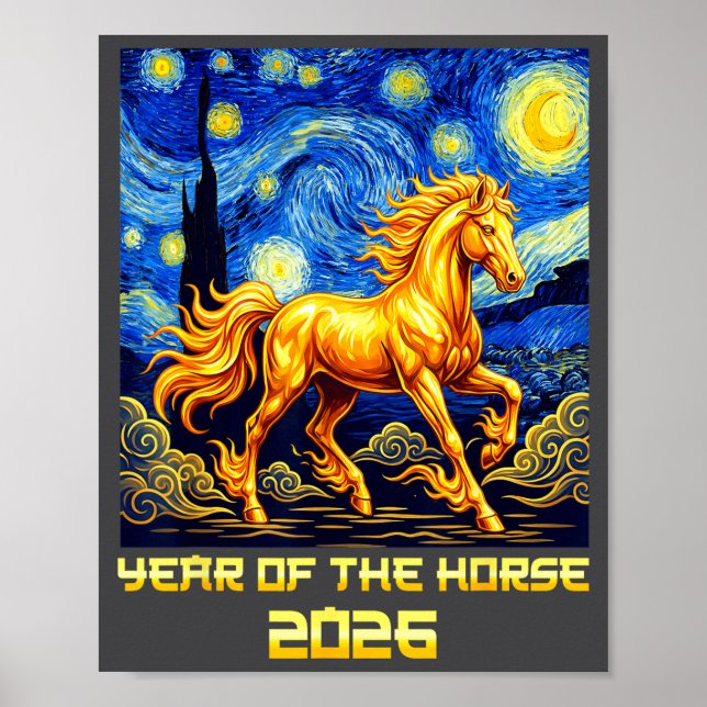 Chinese New Year 2026 Year Of The Horse Lunar New  Poster (Vorne)