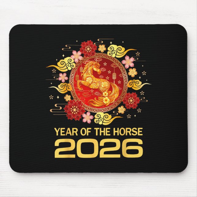 Chinese New Year 2026 Year Of The Horse  Mousepad (Vorne)
