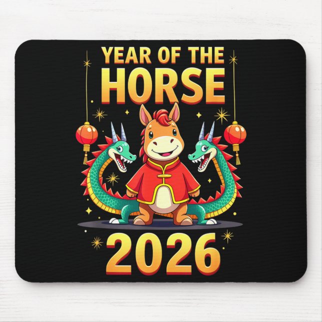Chinese New Year 2026 Year Of The Horse  Mousepad (Vorne)