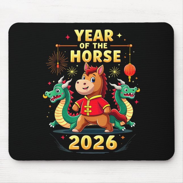 Chinese New Year 2026 Year Of The Horse  Mousepad (Vorne)