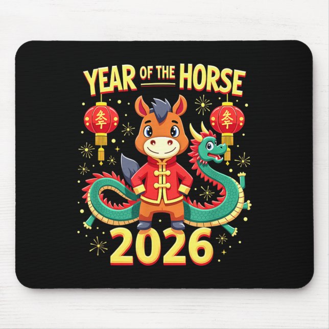 Chinese New Year 2026 Year Of The Horse  Mousepad (Vorne)