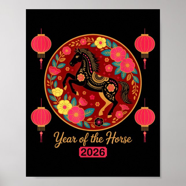 Chinese New Year 2026 Year Of-the Horse  Poster (Vorne)