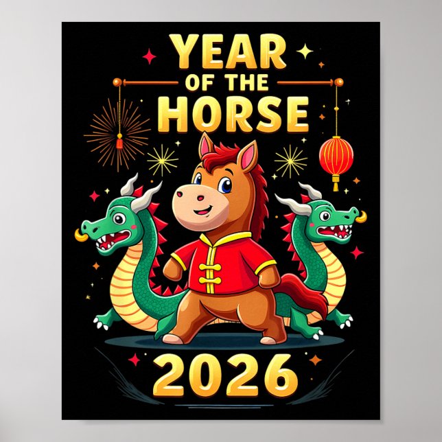 Chinese New Year 2026 Year Of The Horse  Poster (Vorne)