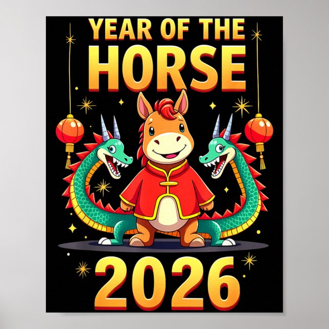 Chinese New Year 2026 Year Of The Horse  Poster (Vorne)