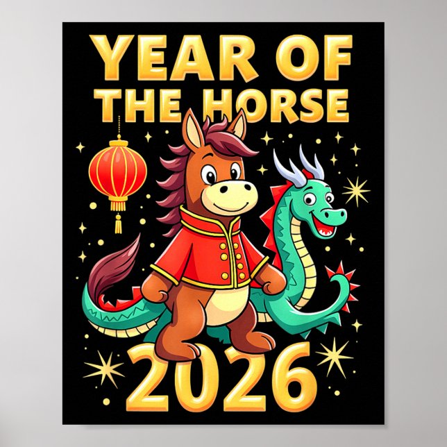 Chinese New Year 2026 Year Of The Horse  Poster (Vorne)