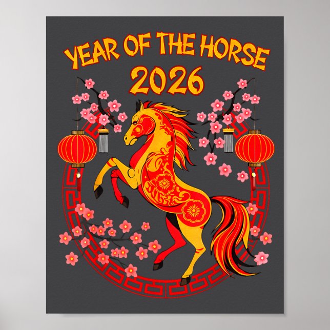 Chinese New Year 2026 Year Of The Horse  Poster (Vorne)