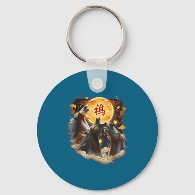 Chinese New Year 2026 Year Of The Horse  Schlüsselanhänger (Vorderseite)